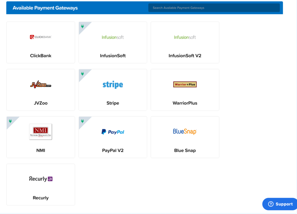 ACtiveCampaign vs ClickFunnels: ClickFunnels Payment Integrations