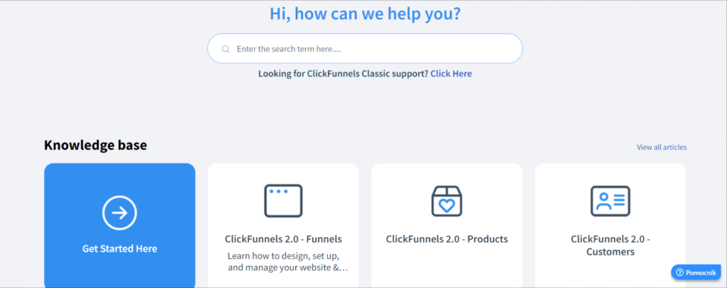 ActiveCampaign vs ClickFunnels: ClickFunnels' Help Desk